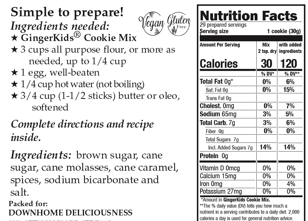Downhome Deliciousness Holiday Gingerbread Cookie Mix
