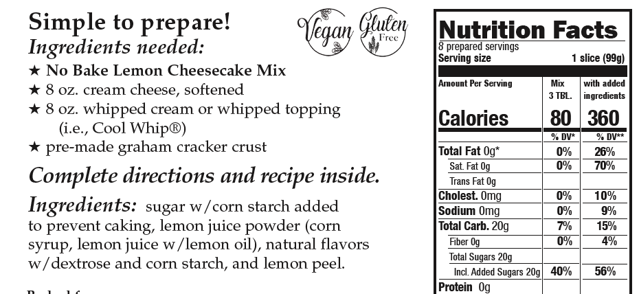 Downhome Deliciousness No-Bake Lemon Cheesecake Mix