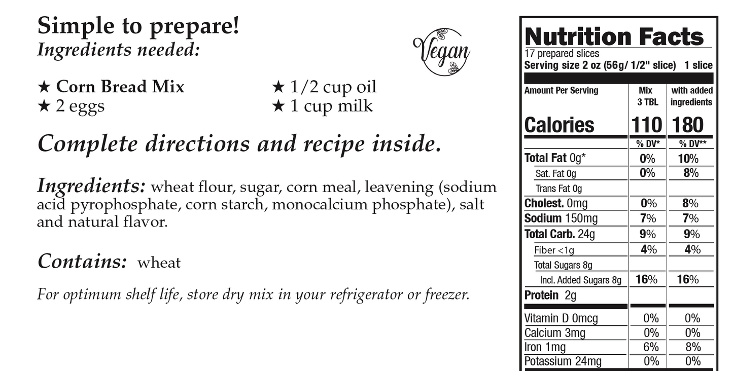 Downhome Deliciousness Cornbread Mix